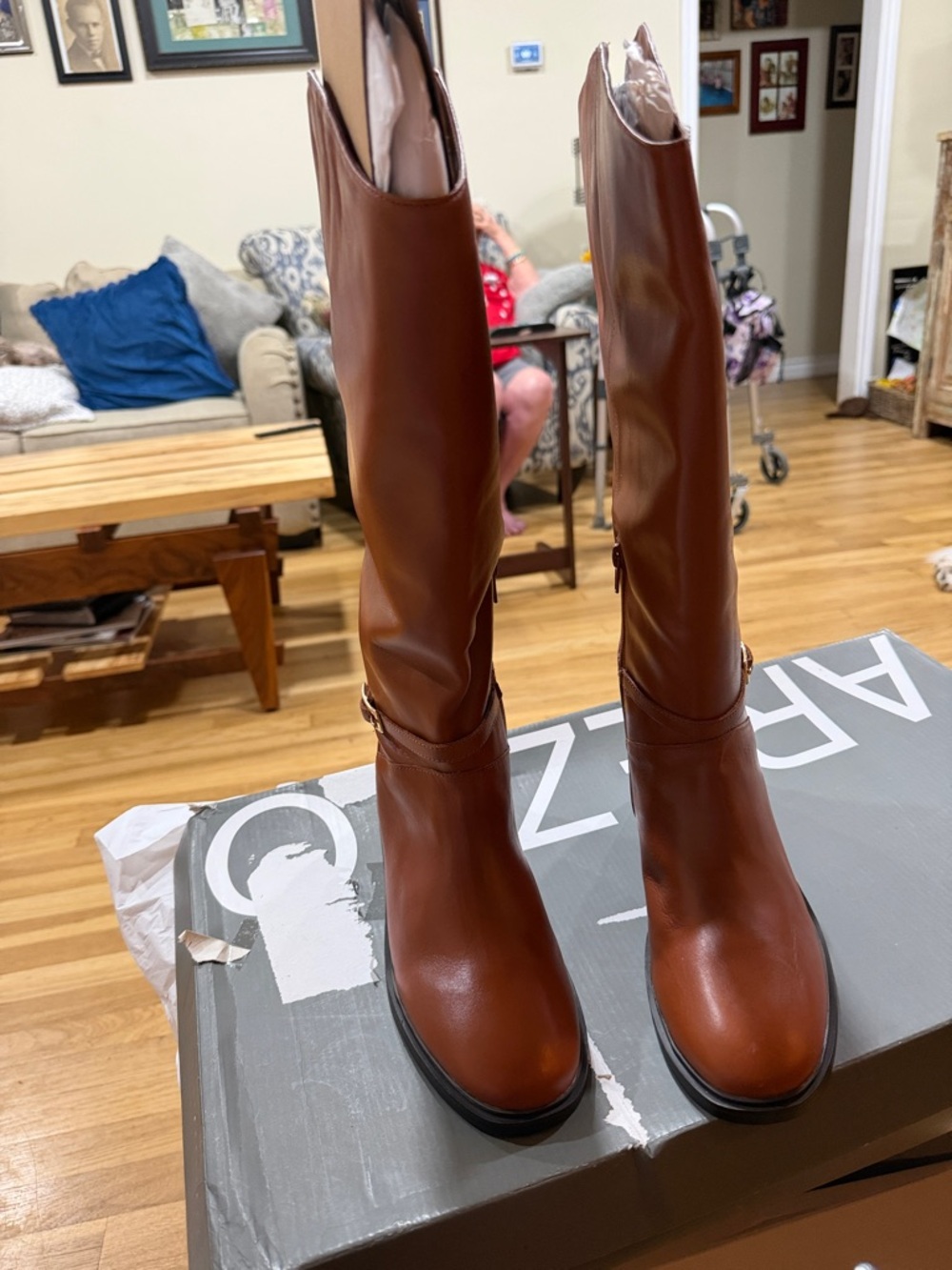 AREZZO Classic Tall Brown Women's Riding Boots (55) size 6.5
